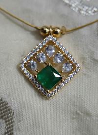 Emerald Radiance Diamond Pendant Necklace