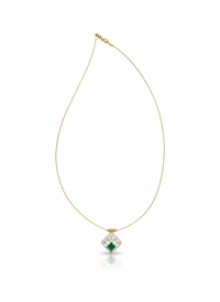 Emerald Radiance Diamond Pendant Necklace