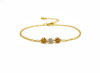 Golden Blossom Trio Bracelet