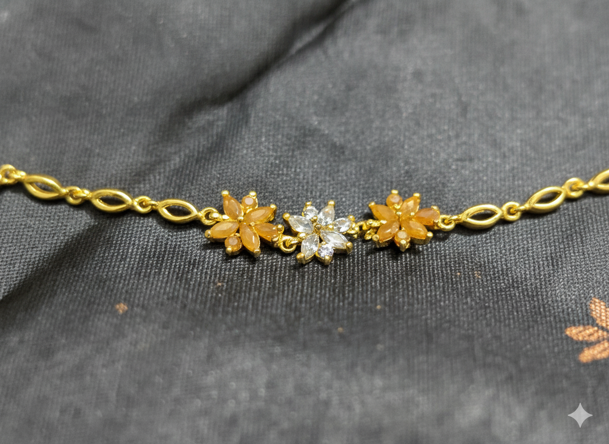 Golden Blossom Trio Bracelet