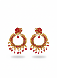 Lotus Rouge Chandbali Earrings