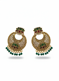 Regal Lotus Heritage Chandbali green