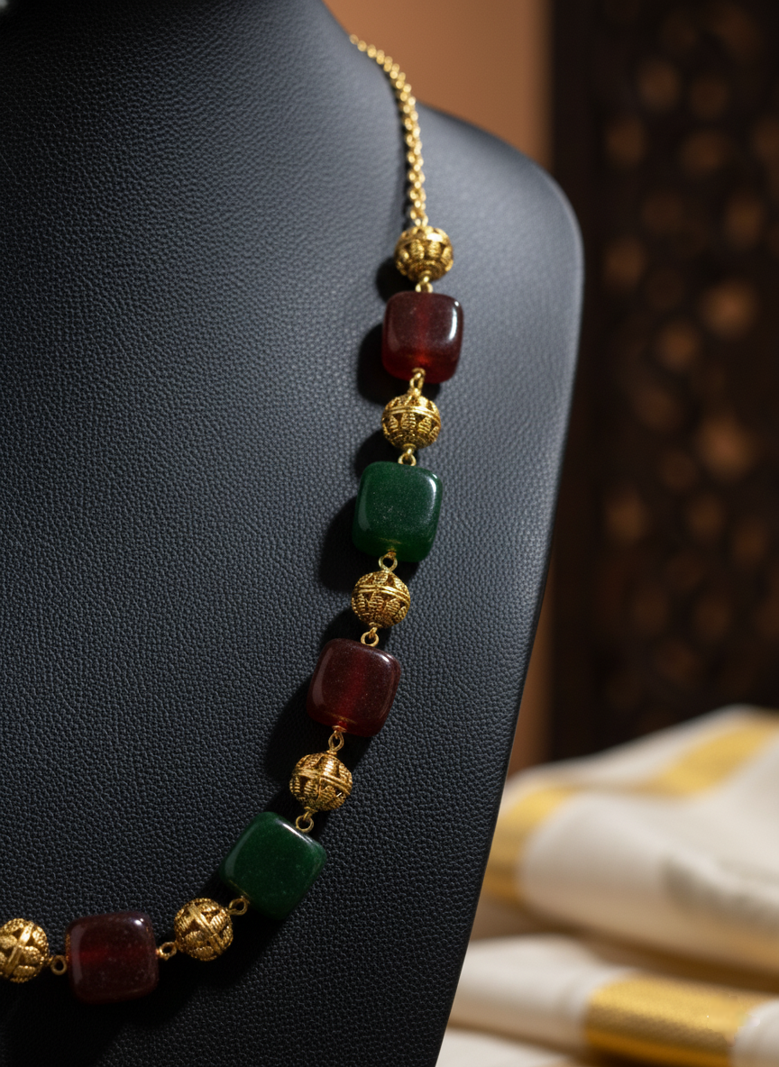 Festive Harmony Dual-Tone Necklace