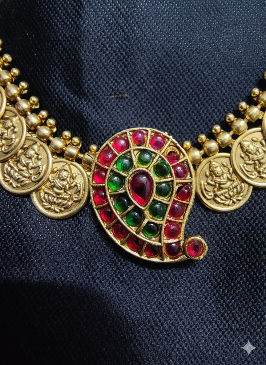 Lakshmi Kasu Paisley Necklace Set