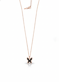 Midnight Butterfly Charm Necklace