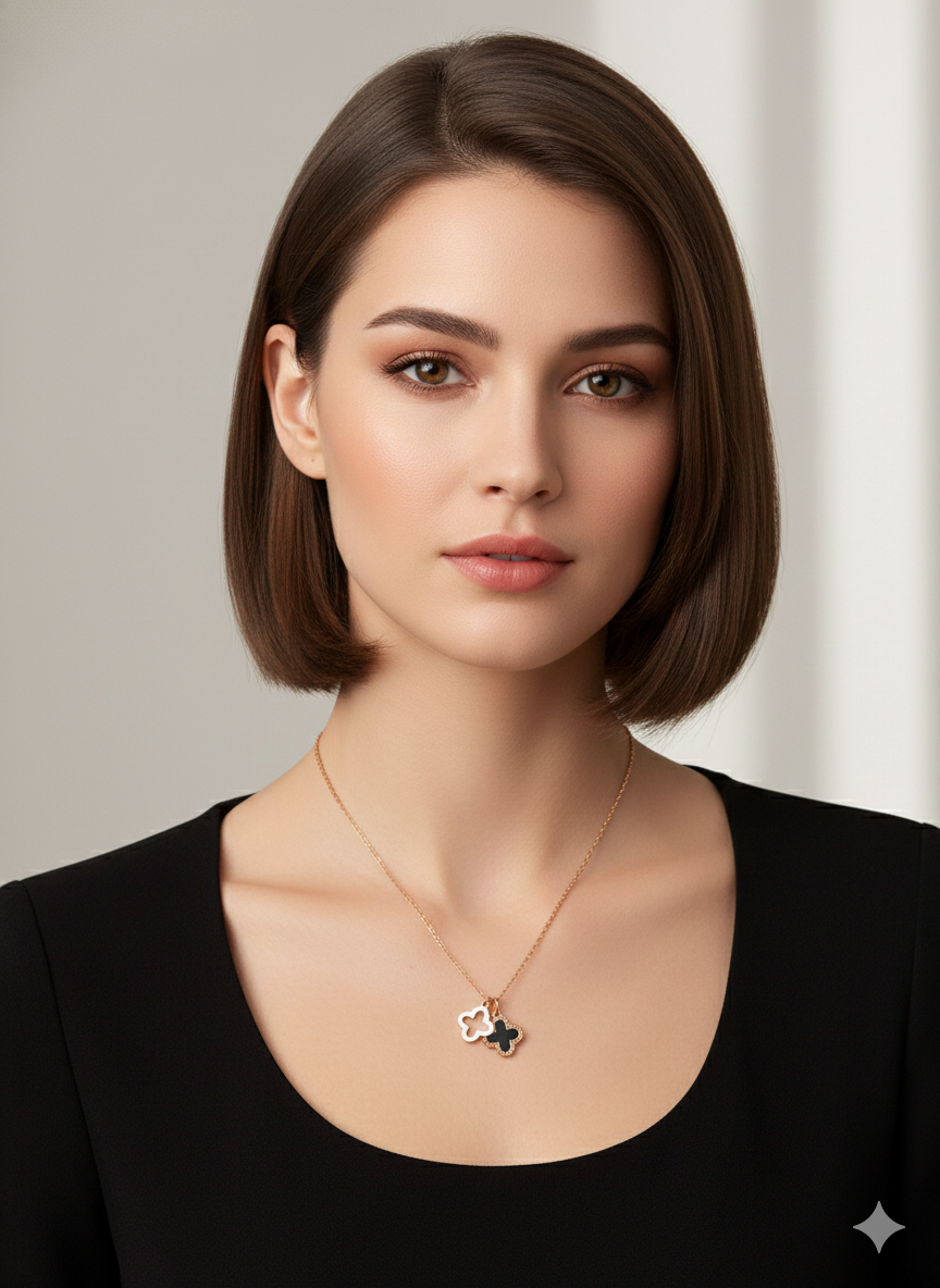 Duo Clover Charm Pendant