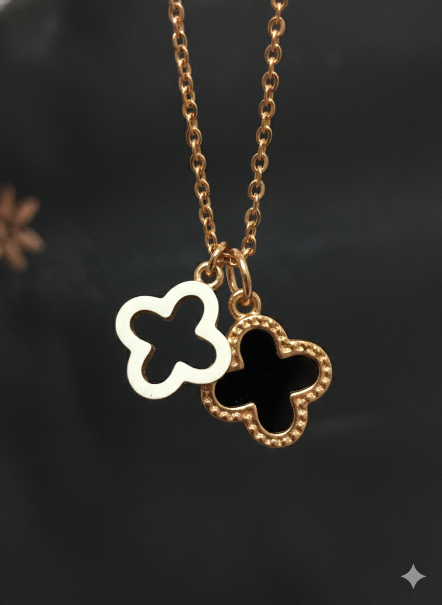 Duo Clover Charm Pendant