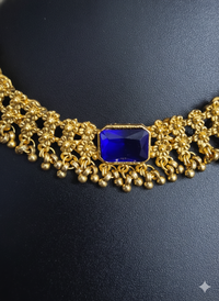Royal Sapphire Choker Necklace Set