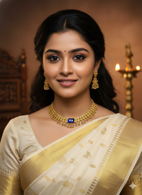 Royal Sapphire Choker Necklace Set