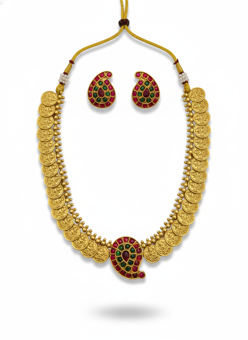 Lakshmi Kasu Paisley Necklace Set