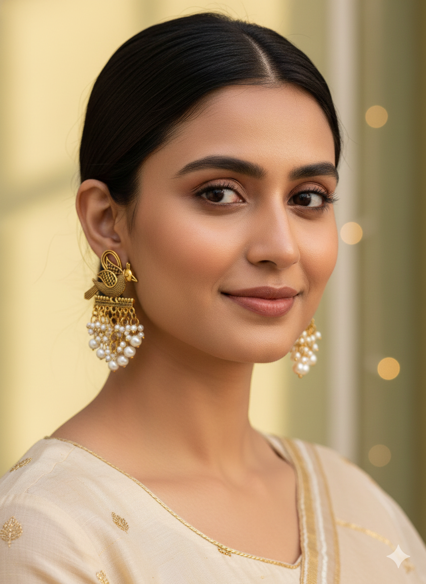 Songbird Antique Pearl Danglers