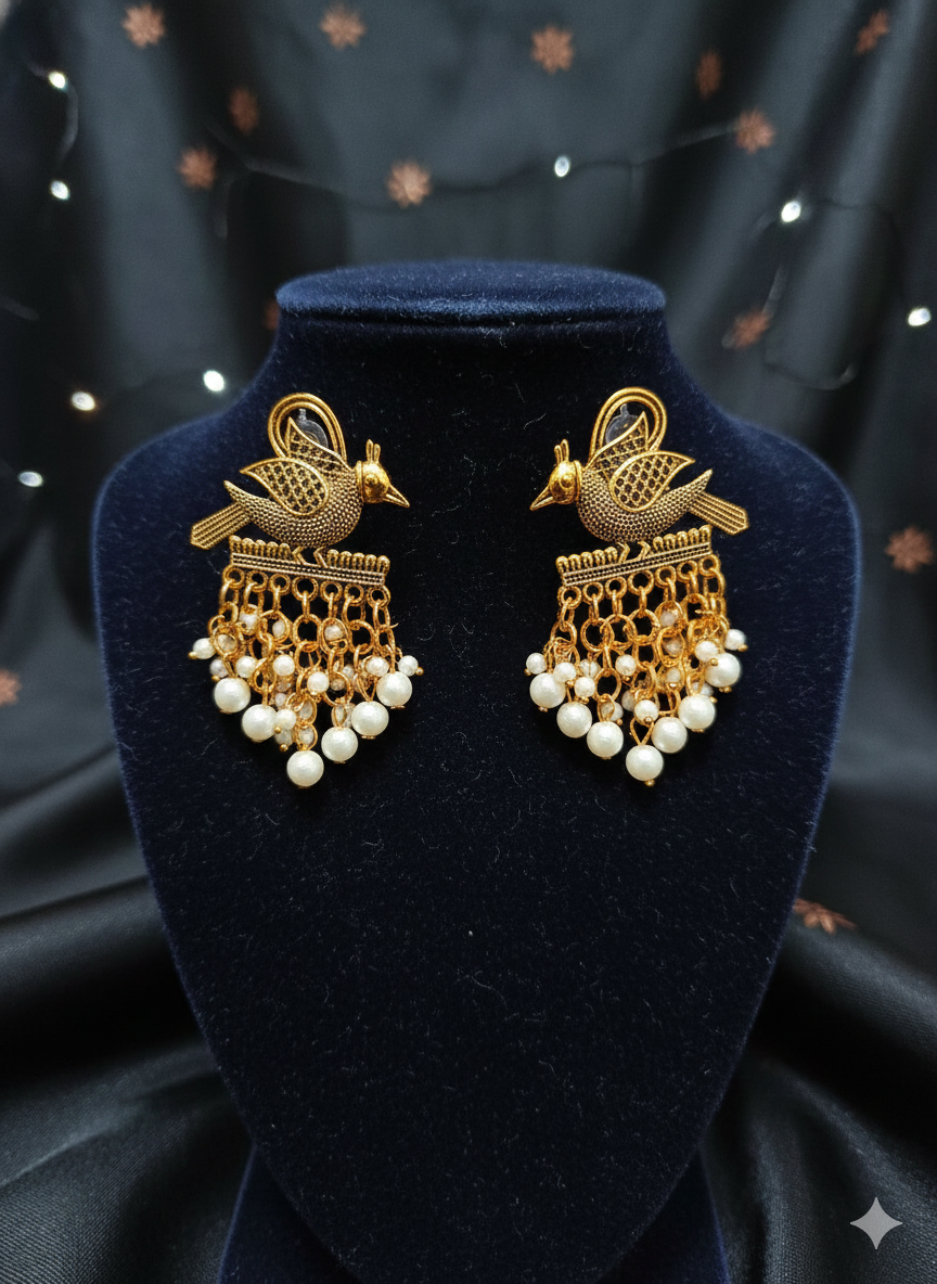 Songbird Antique Pearl Danglers