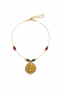 Heritage Lakshmi Temple Pendant Necklace