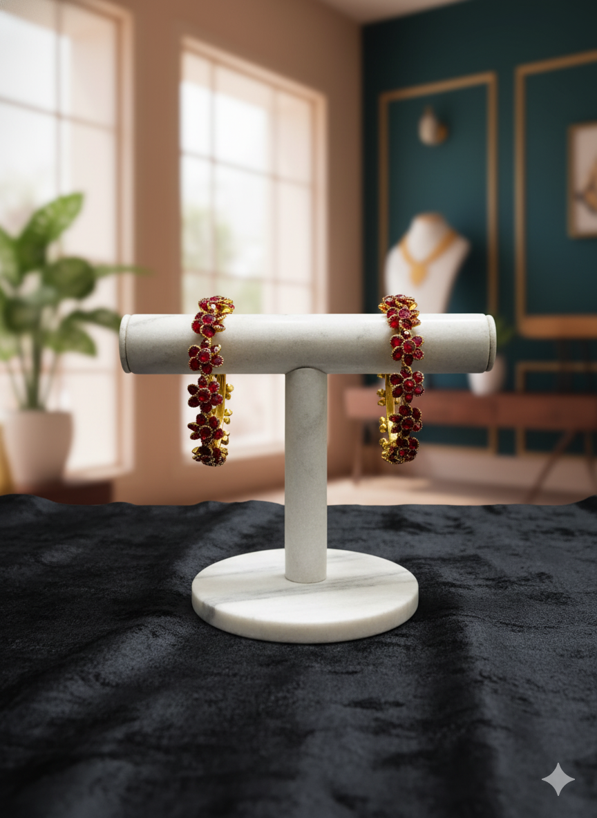 Ruby Blossom Antique Bangles