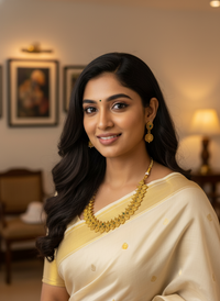 Lakshmi Coin Temple Necklace Set with Earring