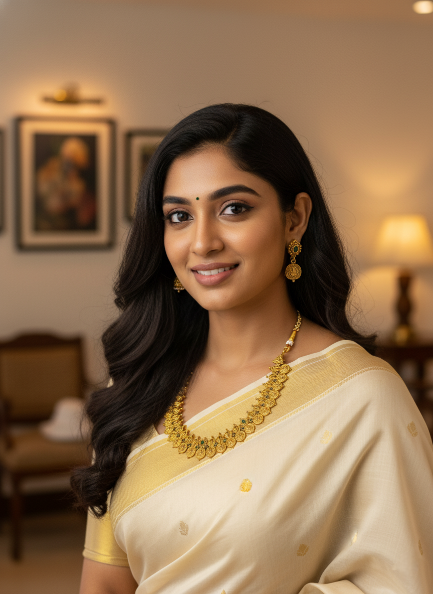 Lakshmi Coin Temple Necklace Set with Earring