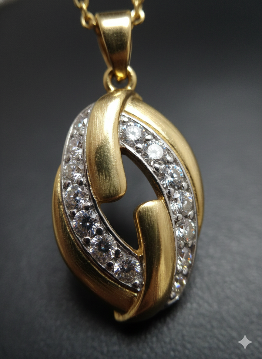 Enchanted Spiral Diamond Pendant
