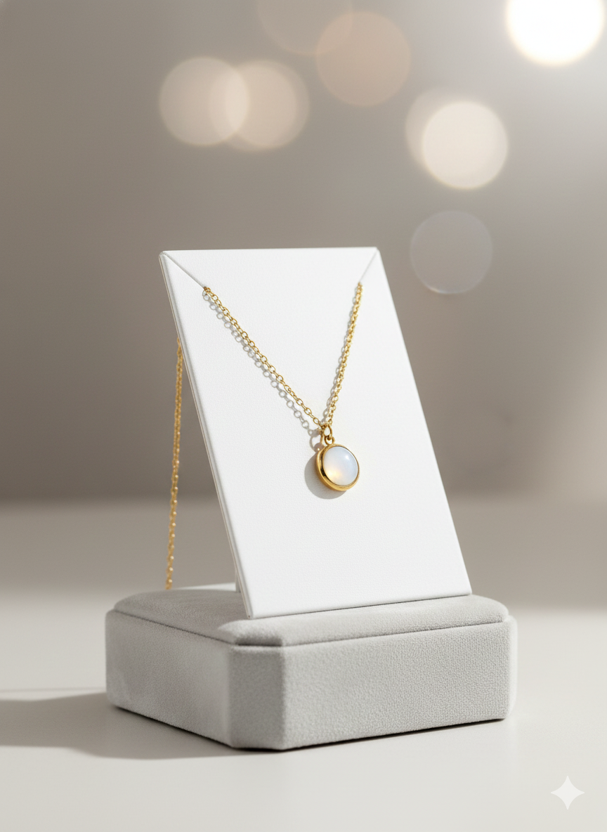 Moonstone Serenity Solitaire Pendant