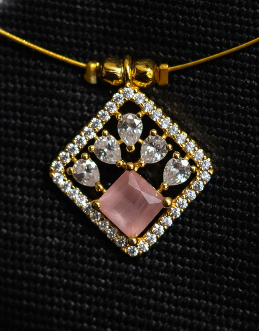 Rosé Luxe Diamond Pendant Necklace
