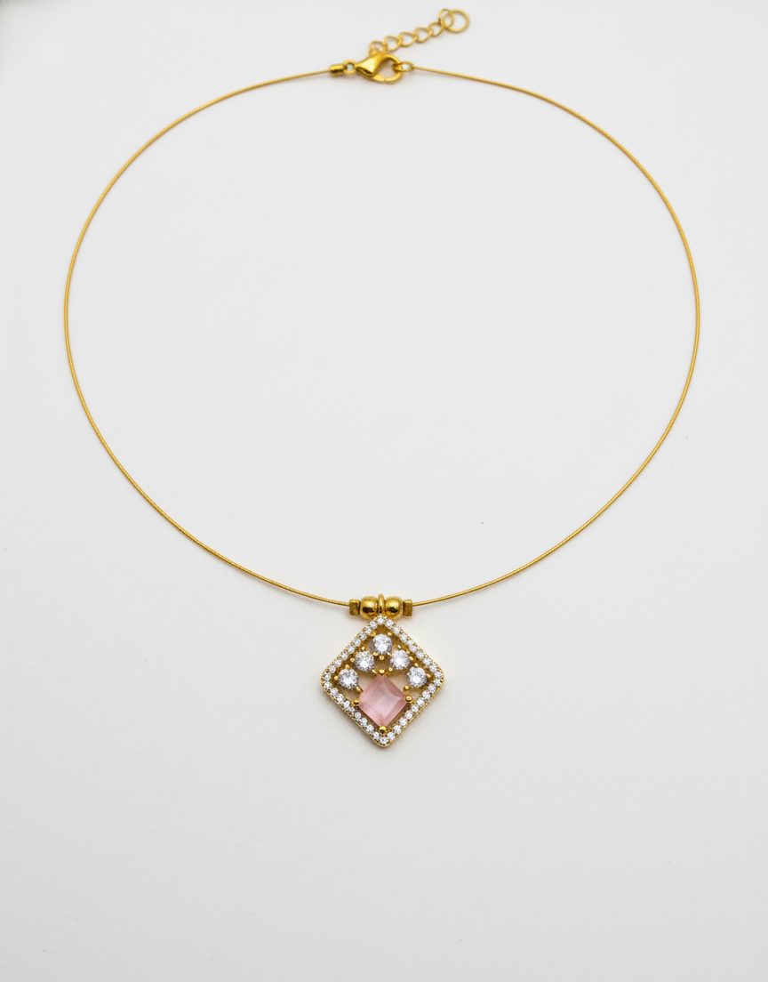 Rosé Luxe Diamond Pendant Necklace
