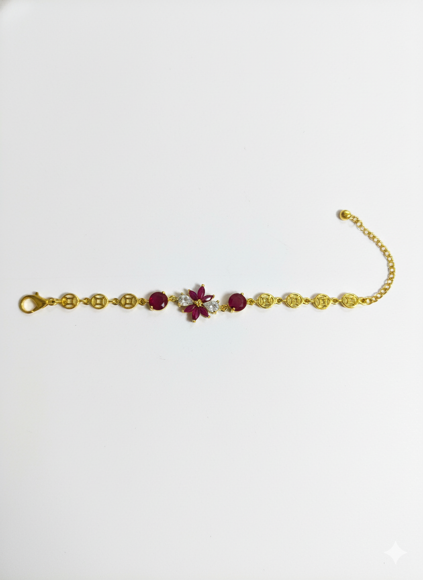 Ruby Daisy Luxe Bracelet