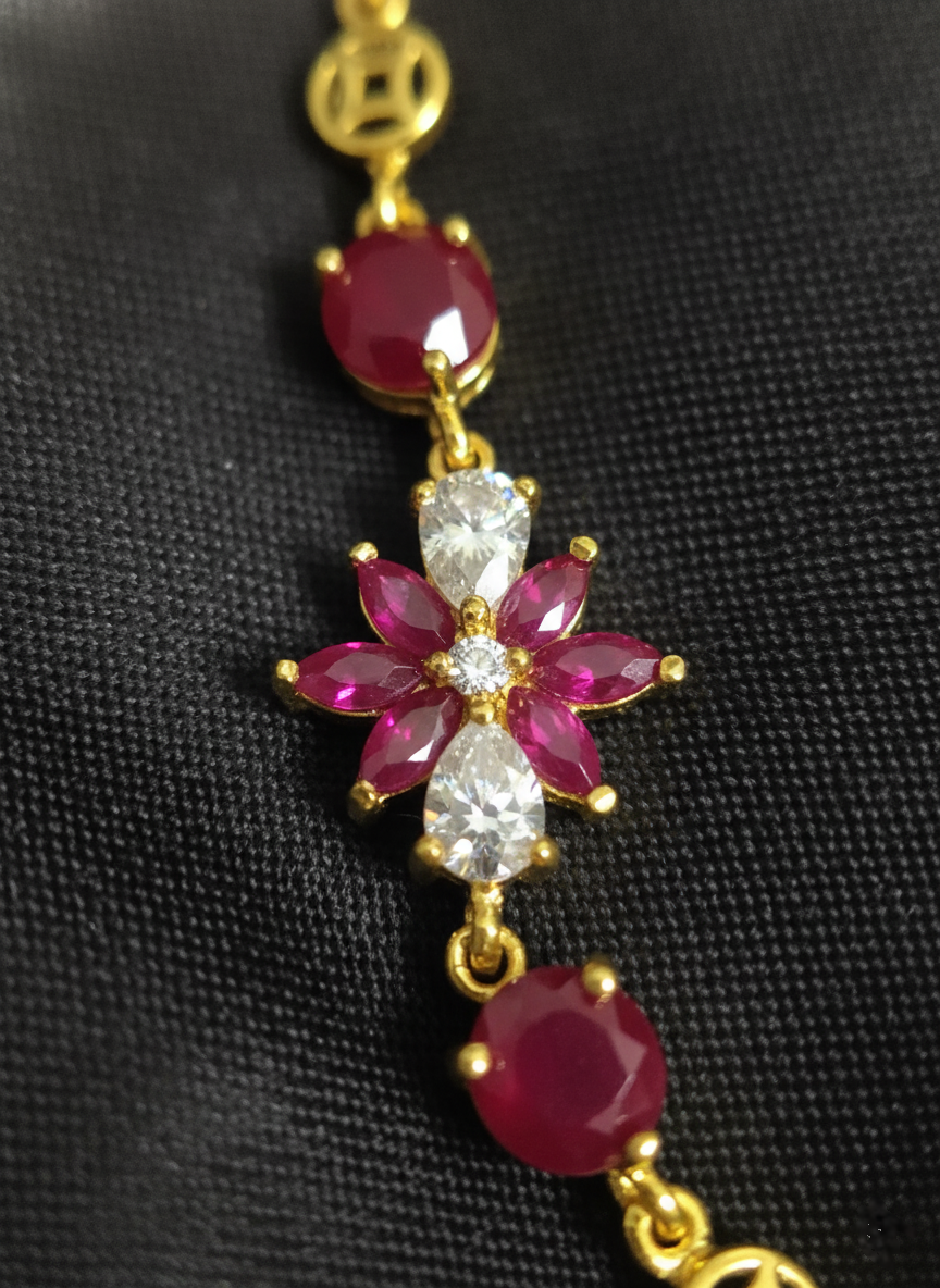 Ruby Daisy Luxe Bracelet