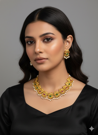 Maharaja Elephant Temple Necklace Set