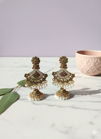 Regal Temple Bell Jhumka Chandbalis