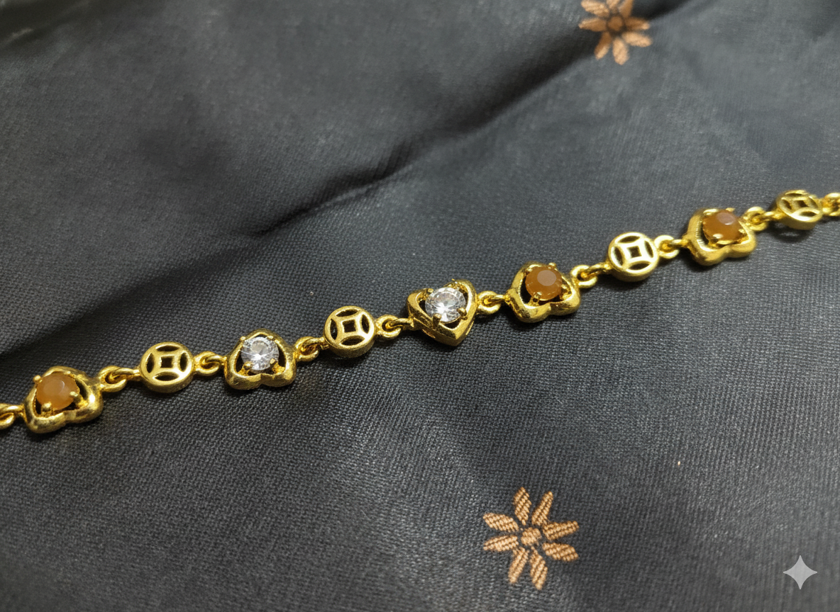 Honeycomb Bloom Gold Bracelet