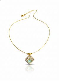 Mint Aura Diamond Pendant Necklace